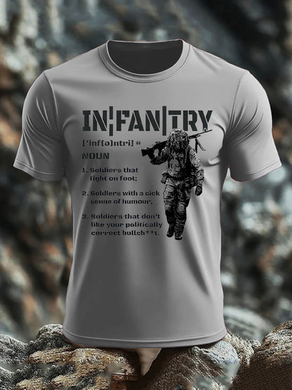 Men's British Veteran imitation cotton short-sleeved T-shirt