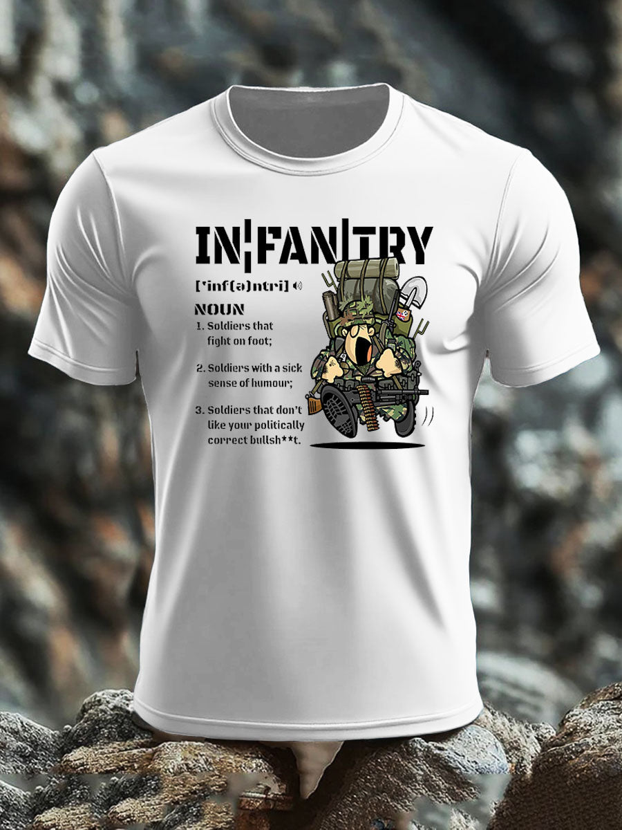 Men's British Veteran imitation cotton short-sleeved T-shirt