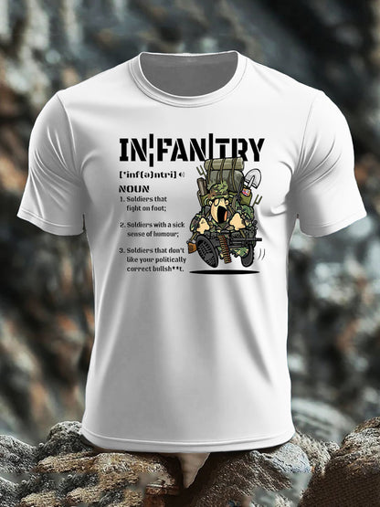 Men's British Veteran imitation cotton short-sleeved T-shirt