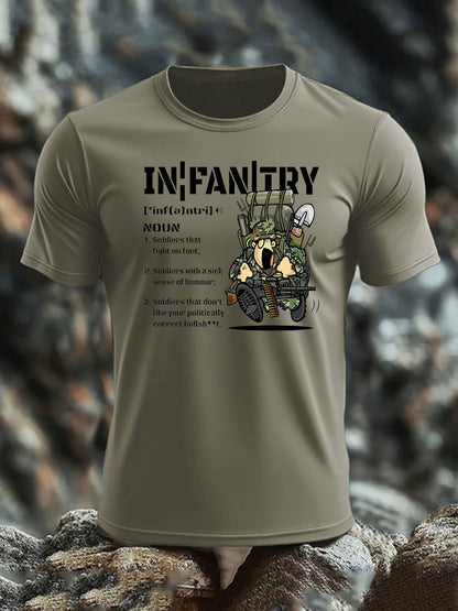 Men's British Veteran imitation cotton short-sleeved T-shirt