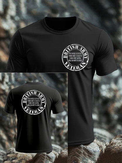 Men's British Veteran imitation cotton short-sleeved T-shirt