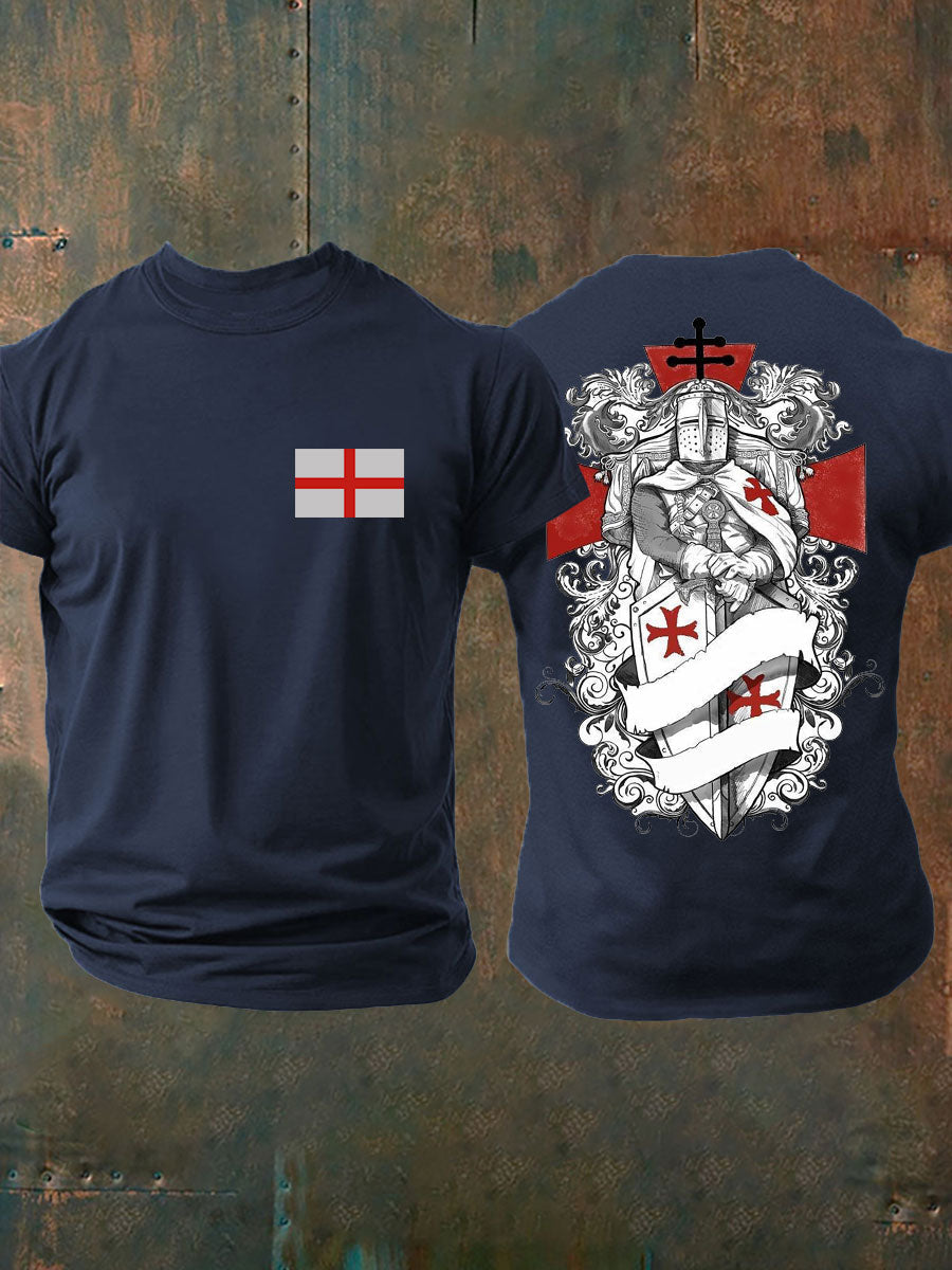 Men's United Kingdom England imitation cotton short-sleeved T-shirt