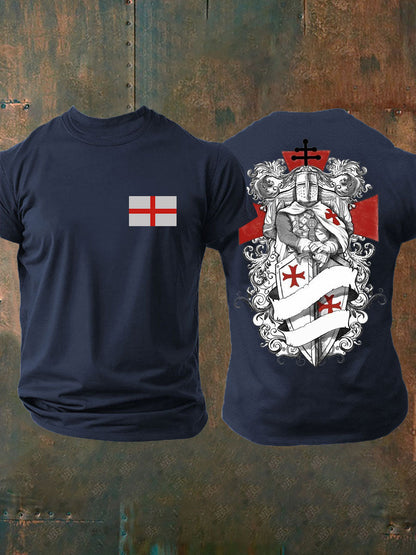 Men's United Kingdom England imitation cotton short-sleeved T-shirt