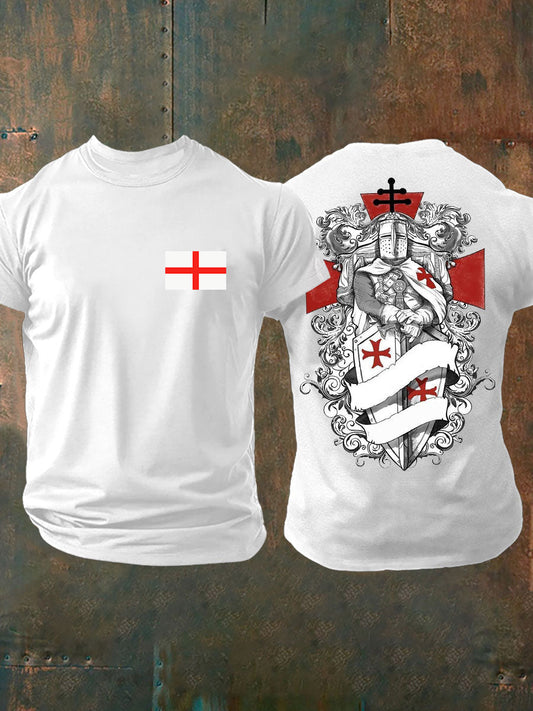 Men's United Kingdom England imitation cotton short-sleeved T-shirt