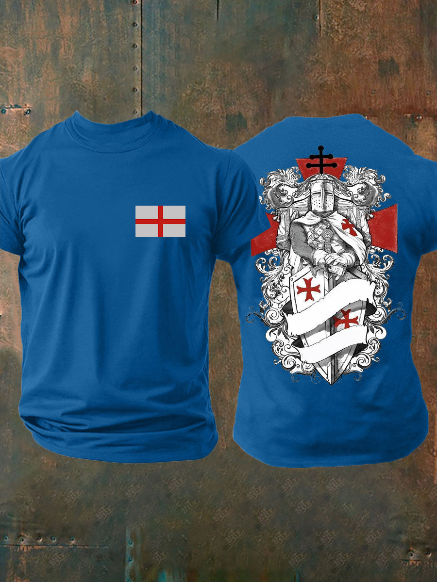 Men's United Kingdom England imitation cotton short-sleeved T-shirt