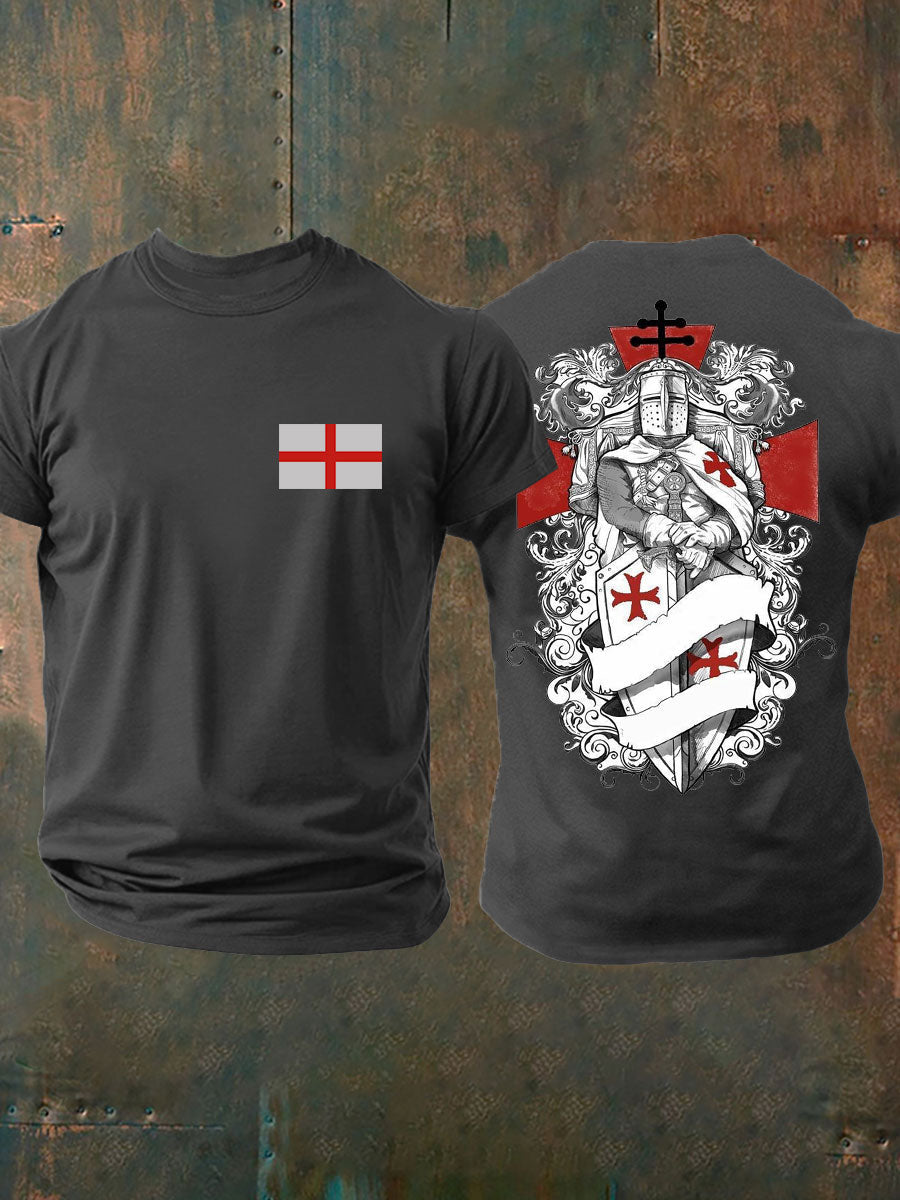 Men's United Kingdom England imitation cotton short-sleeved T-shirt