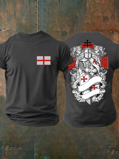 Men's United Kingdom England imitation cotton short-sleeved T-shirt