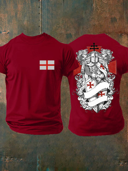 Men's United Kingdom England imitation cotton short-sleeved T-shirt