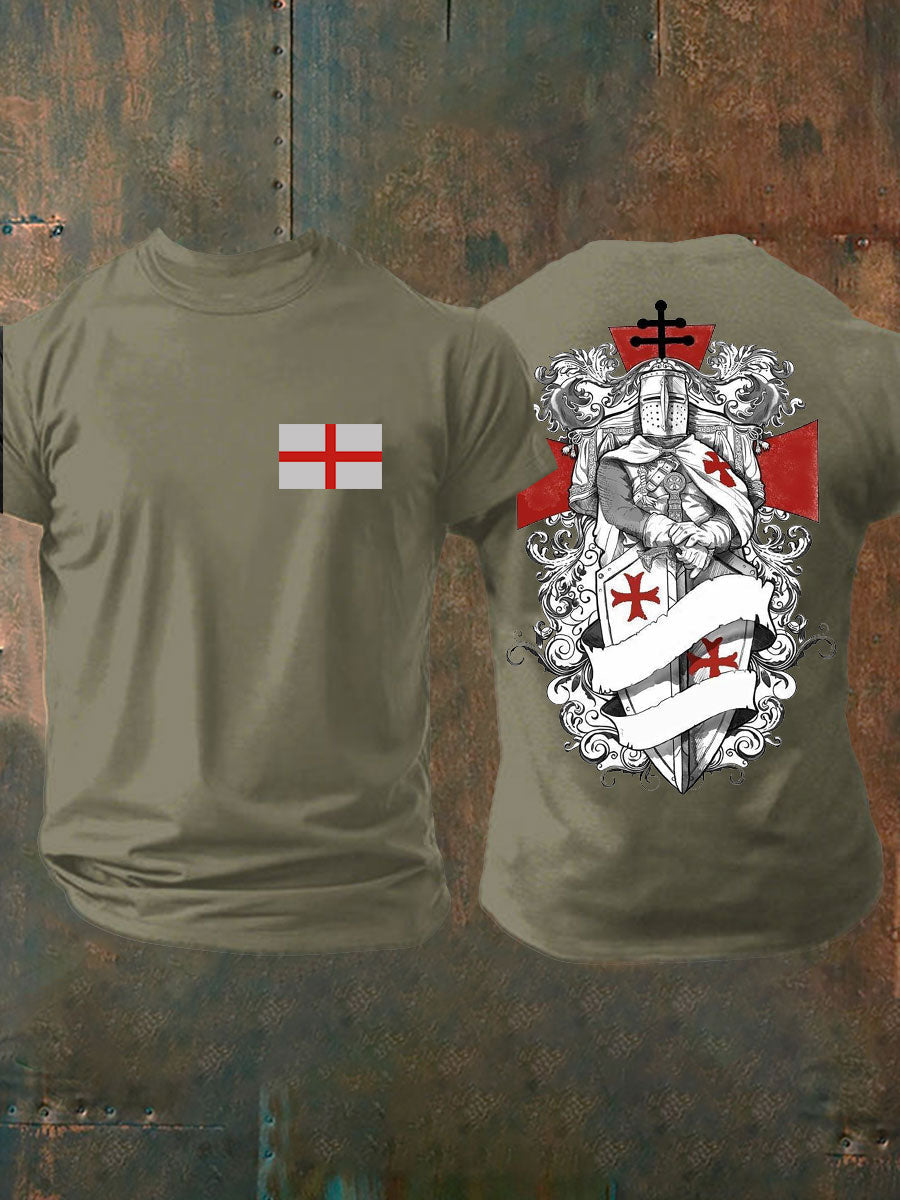 Men's United Kingdom England imitation cotton short-sleeved T-shirt