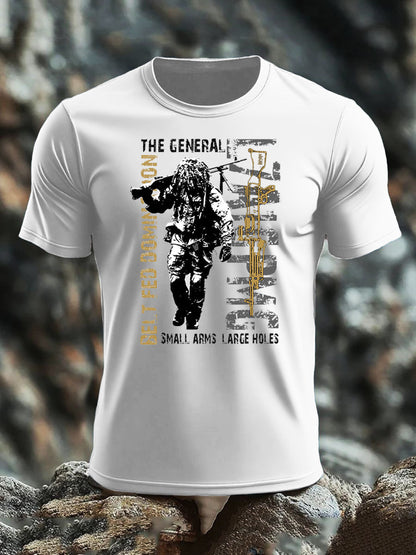 Men's British Veteran imitation cotton short-sleeved T-shirt