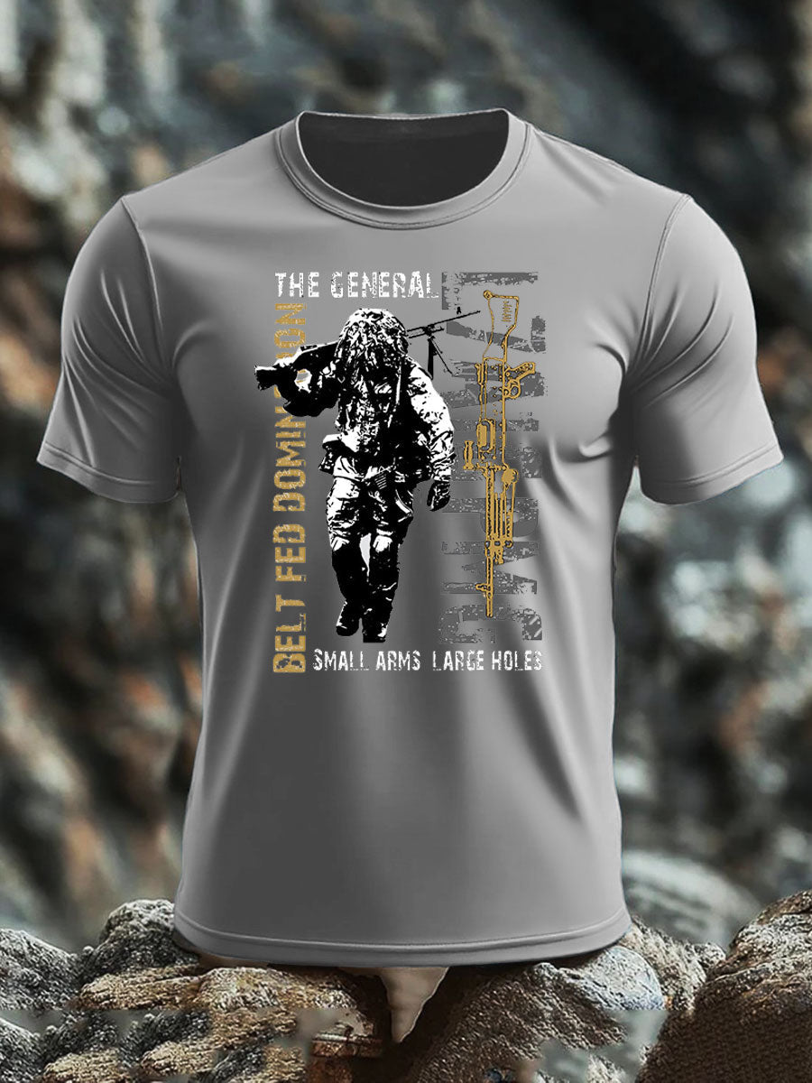 Men's British Veteran imitation cotton short-sleeved T-shirt