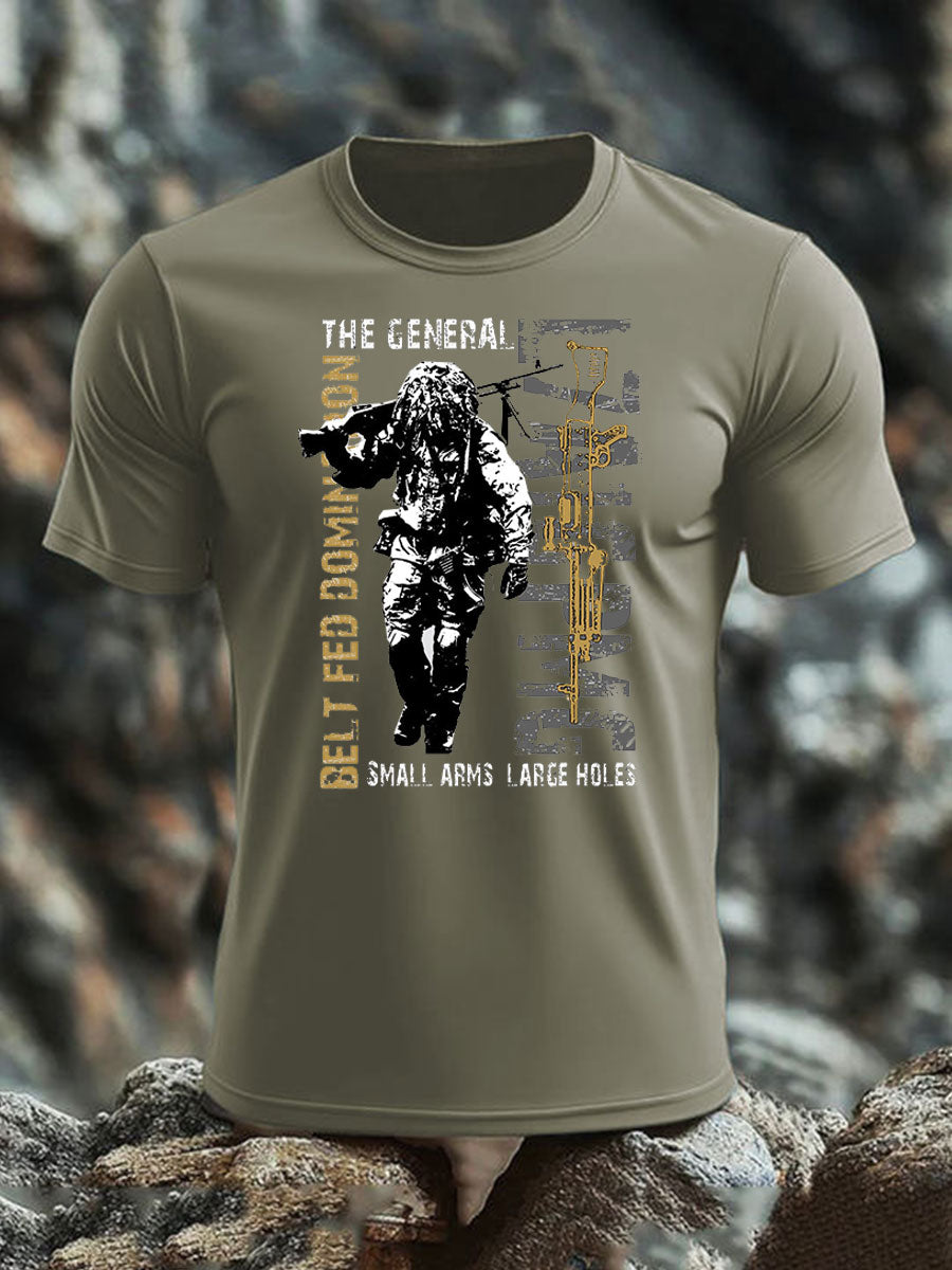 Men's British Veteran imitation cotton short-sleeved T-shirt