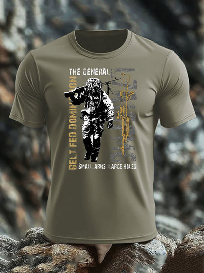 Men's British Veteran imitation cotton short-sleeved T-shirt