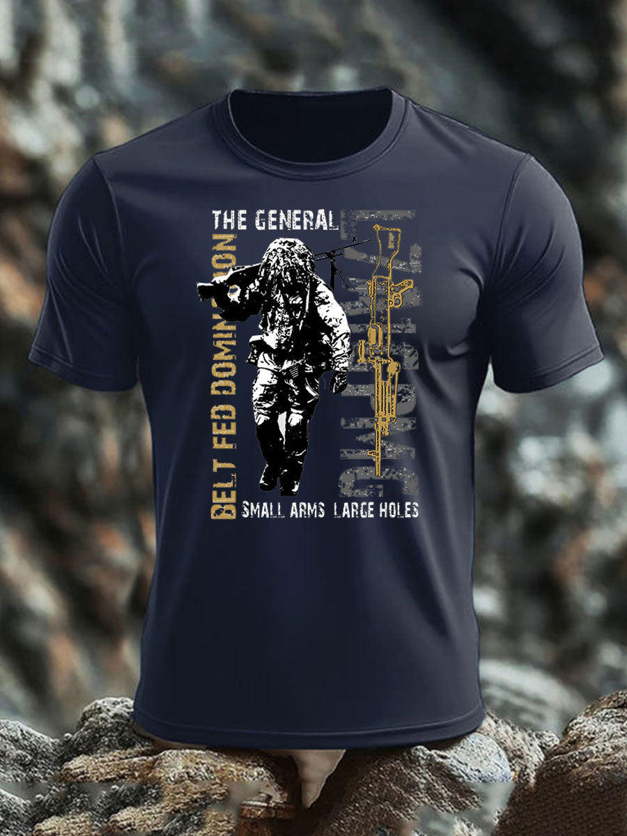 Men's British Veteran imitation cotton short-sleeved T-shirt