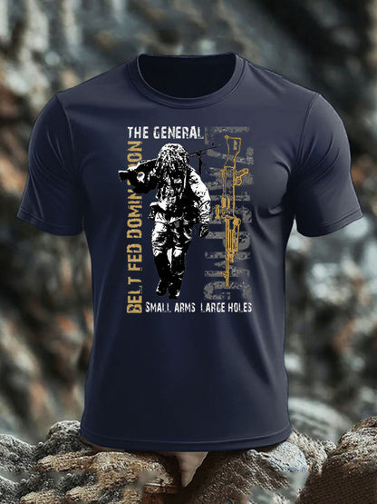 Men's British Veteran imitation cotton short-sleeved T-shirt