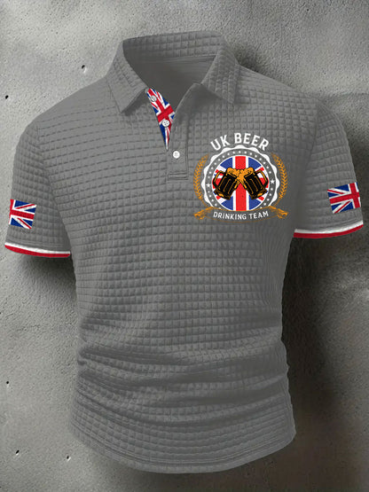 Men's UK Beer Drinking Team Printed Casual Tops