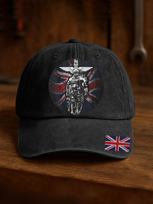 Unisex British Veteran Design Print Hat