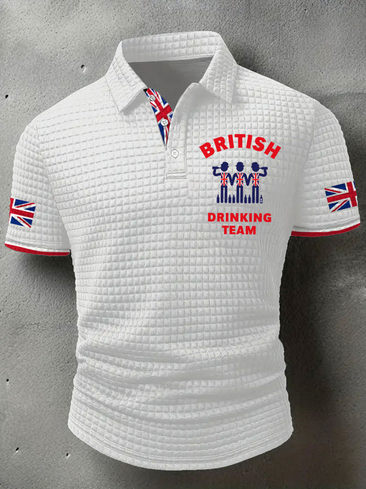 Men's British Drinking Team Printed Casual Tops