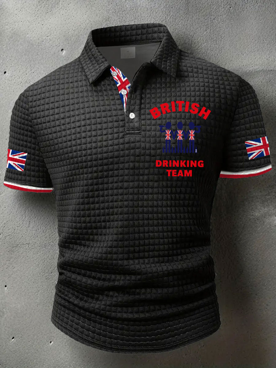 Men's British Drinking Team Printed Casual Tops