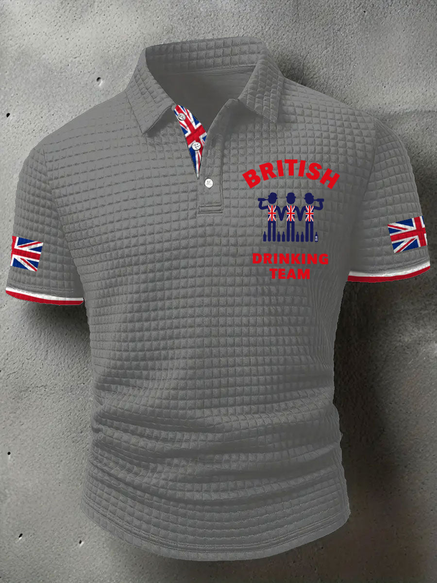 Men's British Drinking Team Printed Casual Tops