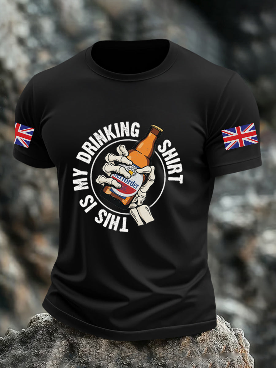 Men's This Is My Drinking Shirt Casual Printed T-shirt