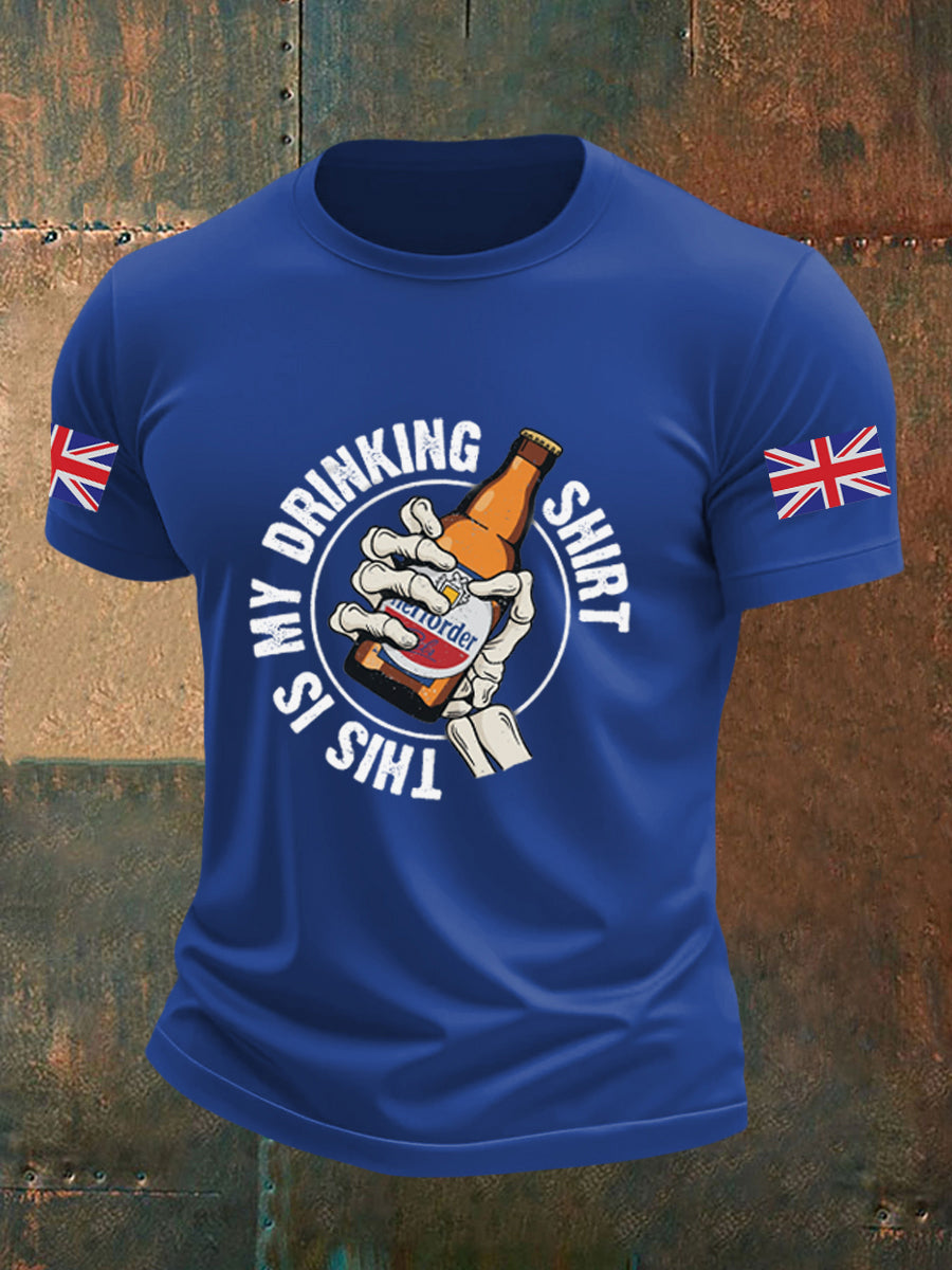 Men's This Is My Drinking Shirt Casual Printed T-shirt