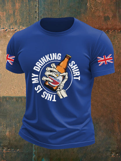 Men's This Is My Drinking Shirt Casual Printed T-shirt