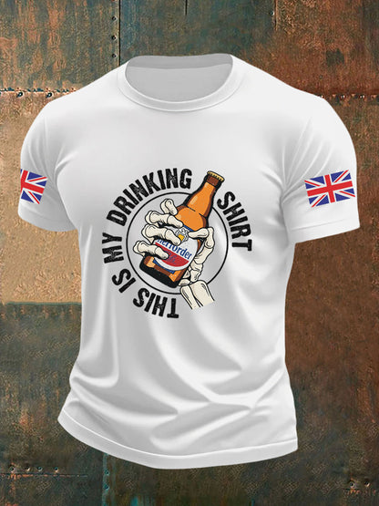 Men's This Is My Drinking Shirt Casual Printed T-shirt