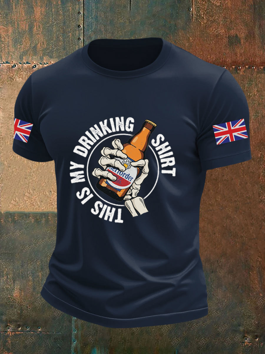 Men's This Is My Drinking Shirt Casual Printed T-shirt