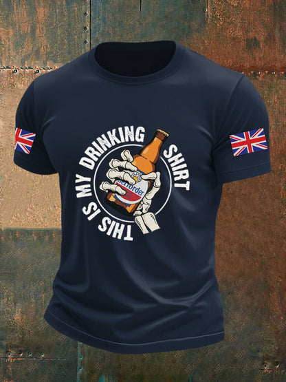 Men's This Is My Drinking Shirt Casual Printed T-shirt