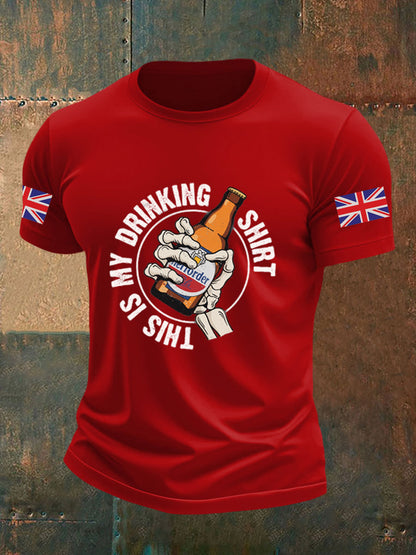 Men's This Is My Drinking Shirt Casual Printed T-shirt