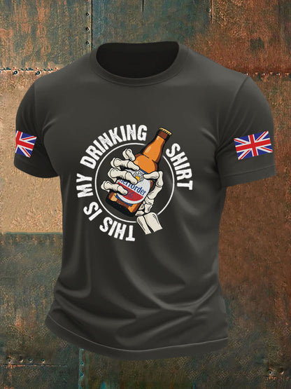 Men's This Is My Drinking Shirt Casual Printed T-shirt