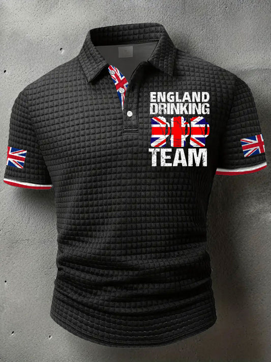 Men's England Drinking Team Printed Casual Tops