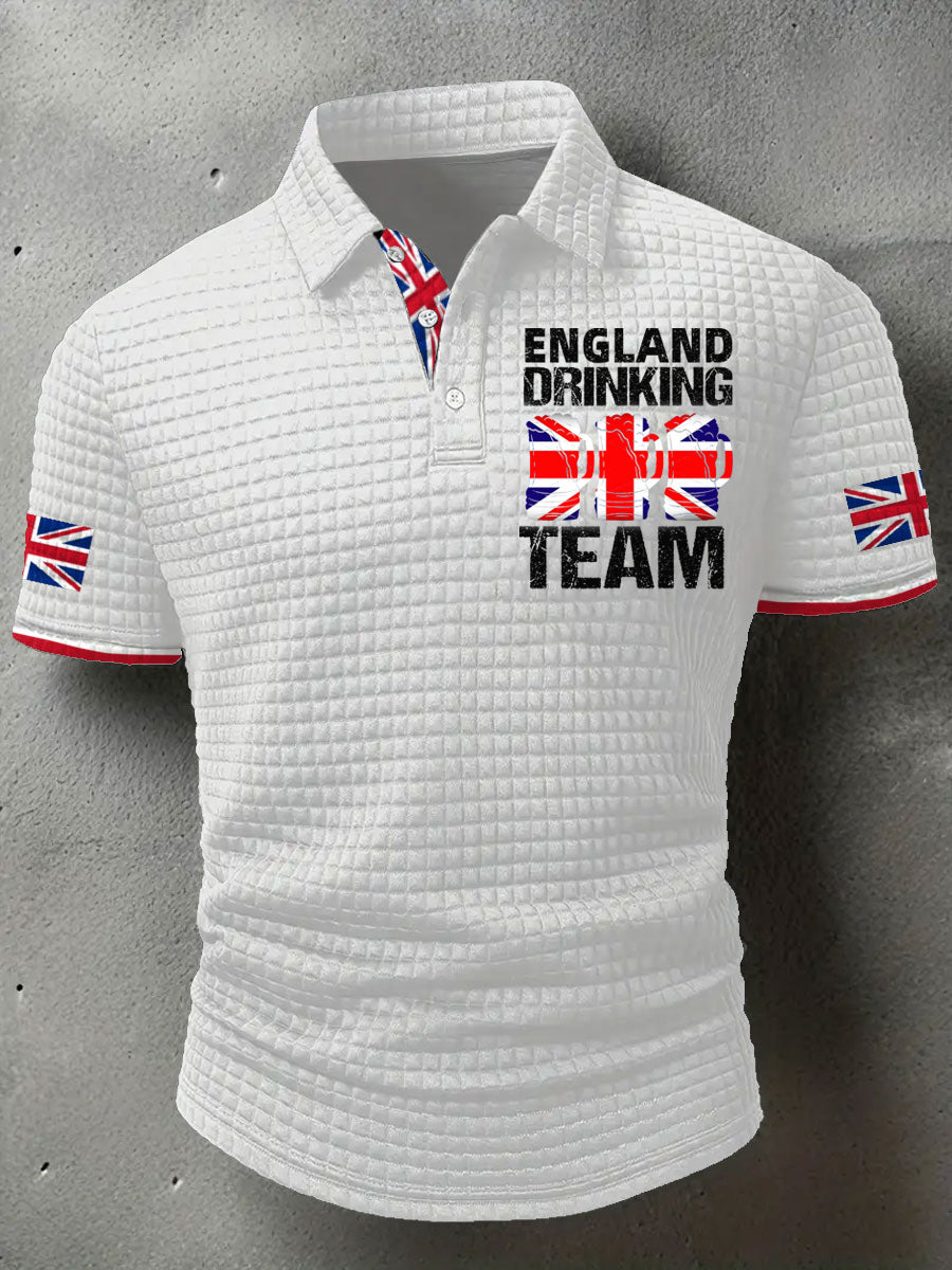Men's England Drinking Team Printed Casual Tops