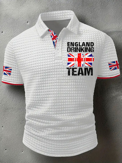 Men's England Drinking Team Printed Casual Tops