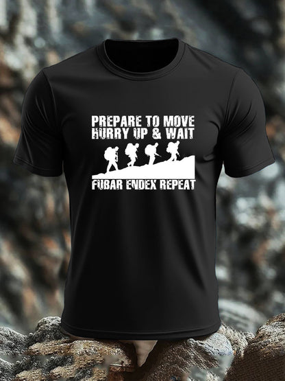 Men's British Veteran imitation cotton short-sleeved T-shirt