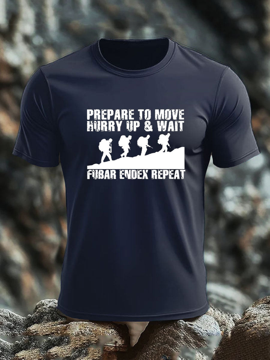 Men's British Veteran imitation cotton short-sleeved T-shirt