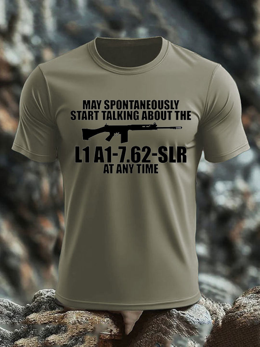 Men's British Veteran imitation cotton short-sleeved T-shirt