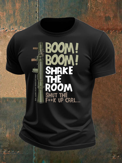 Men's British Veteran imitation cotton short-sleeved T-shirt