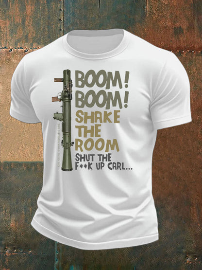 Men's British Veteran imitation cotton short-sleeved T-shirt