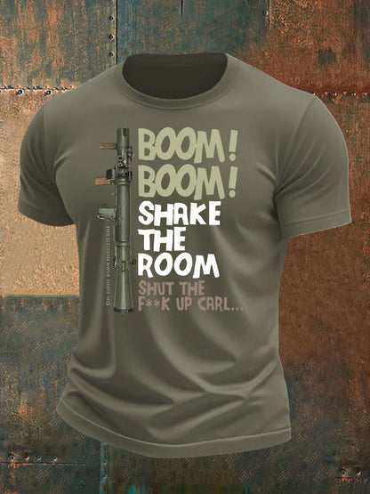 Men's British Veteran imitation cotton short-sleeved T-shirt