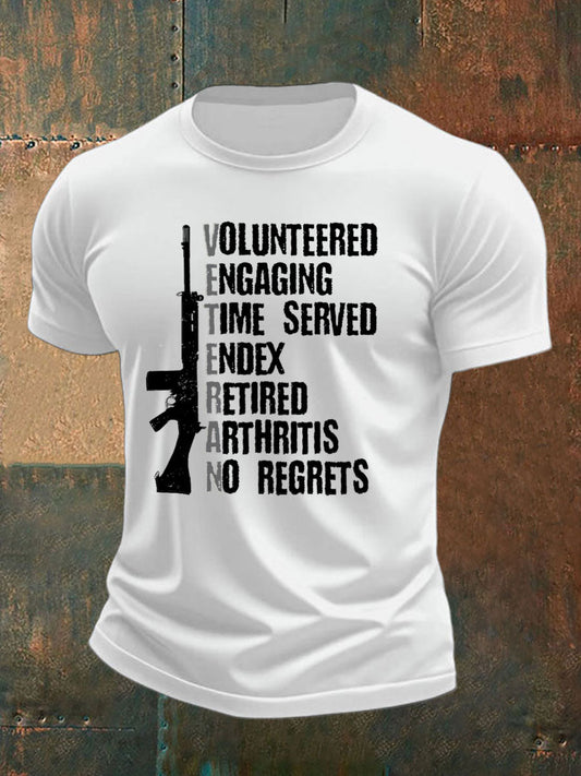 Men's British Veteran imitation cotton short-sleeved T-shirt