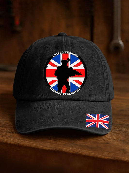 Unisex British Veteran Print Design Print Hat