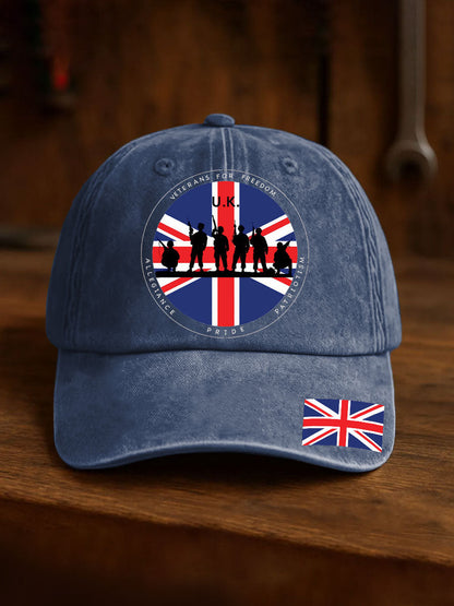 Unisex British Veteran Print Design Print Hat
