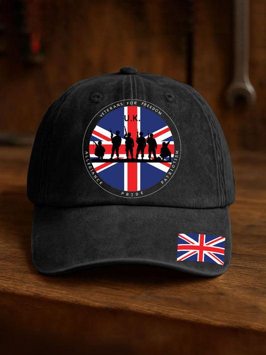 Unisex British Veteran Print Design Print Hat