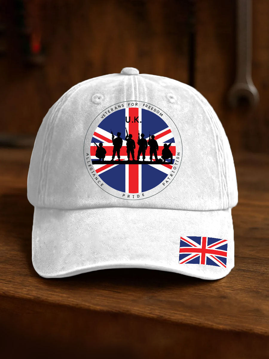 Unisex British Veteran Print Design Print Hat