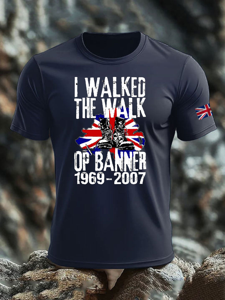 Men's British Veteran imitation cotton short-sleeved T-shirt