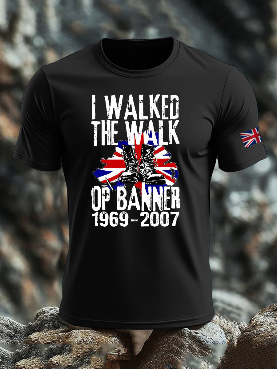 Men's British Veteran imitation cotton short-sleeved T-shirt