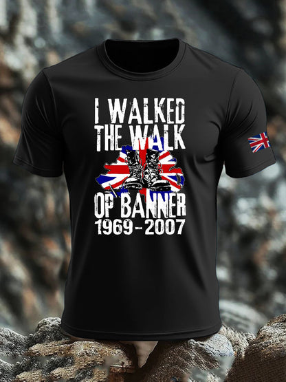 Men's British Veteran imitation cotton short-sleeved T-shirt