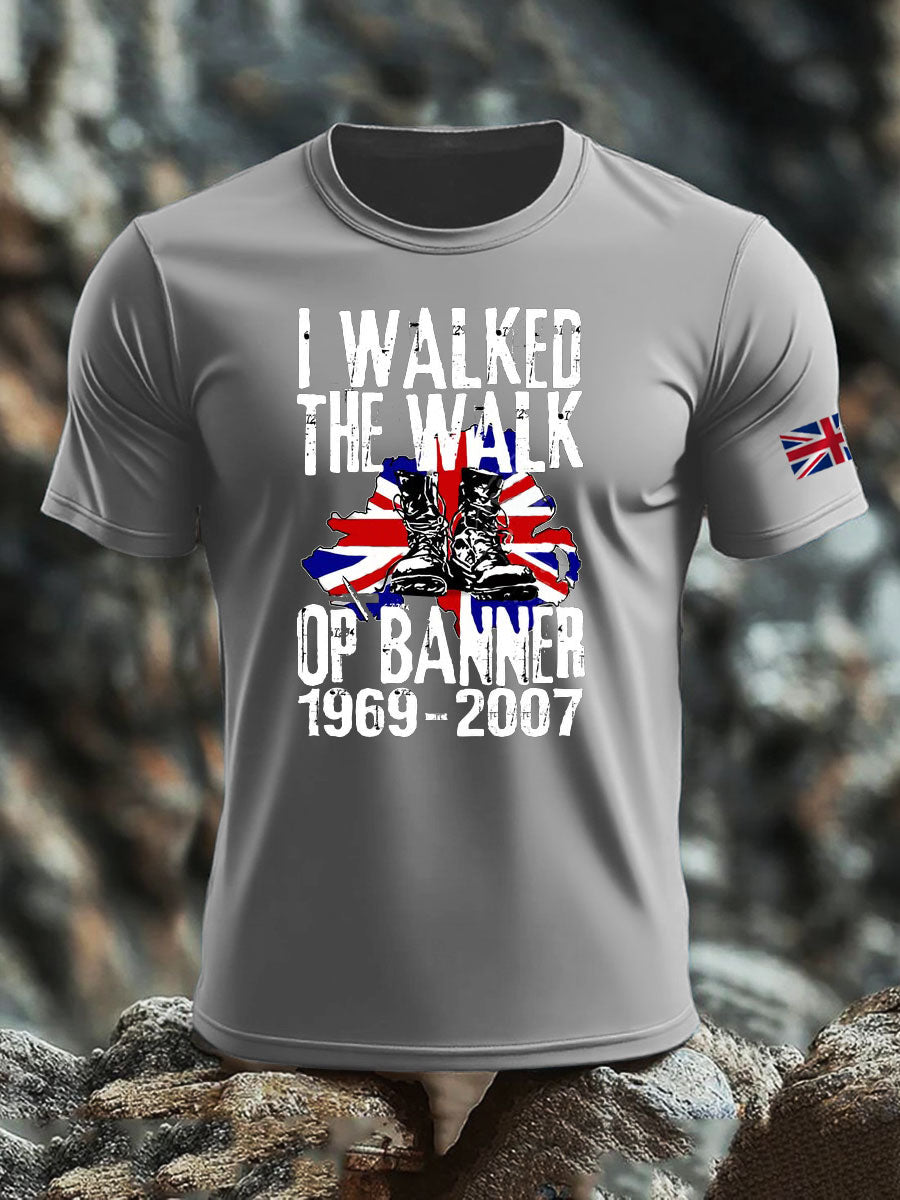 Men's British Veteran imitation cotton short-sleeved T-shirt